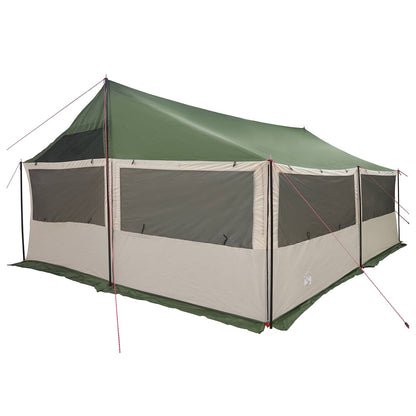 vidaXL Family Tent Green 600 x 400 x 268 cm Polyester and Steel