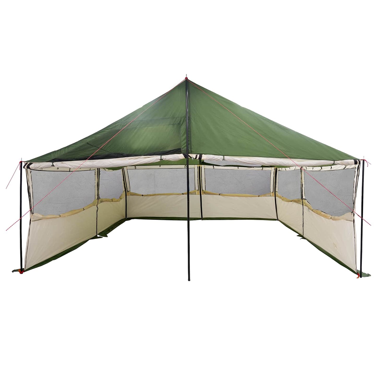 vidaXL Family Tent Green 600 x 400 x 268 cm Polyester and Steel