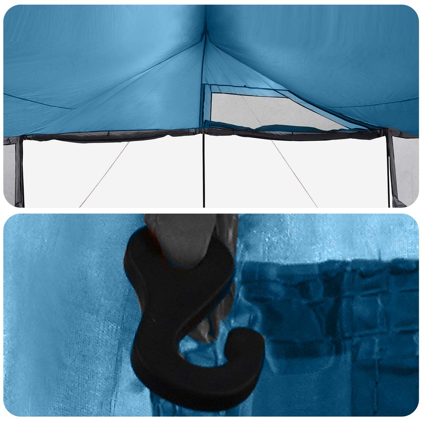 vidaXL Family Tent Blue 600 x 400 x 268 cm Polyester and Steel