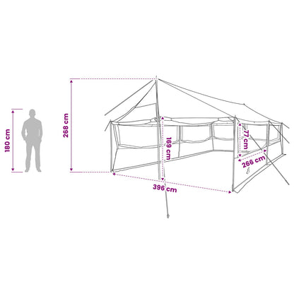 vidaXL Family Tent Blue 600 x 400 x 268 cm Polyester and Steel