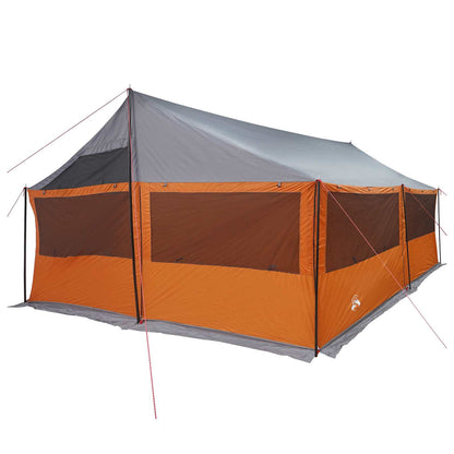 vidaXL Family Tent with Roof Grey and Orange 600 x 400 x 268 cm
