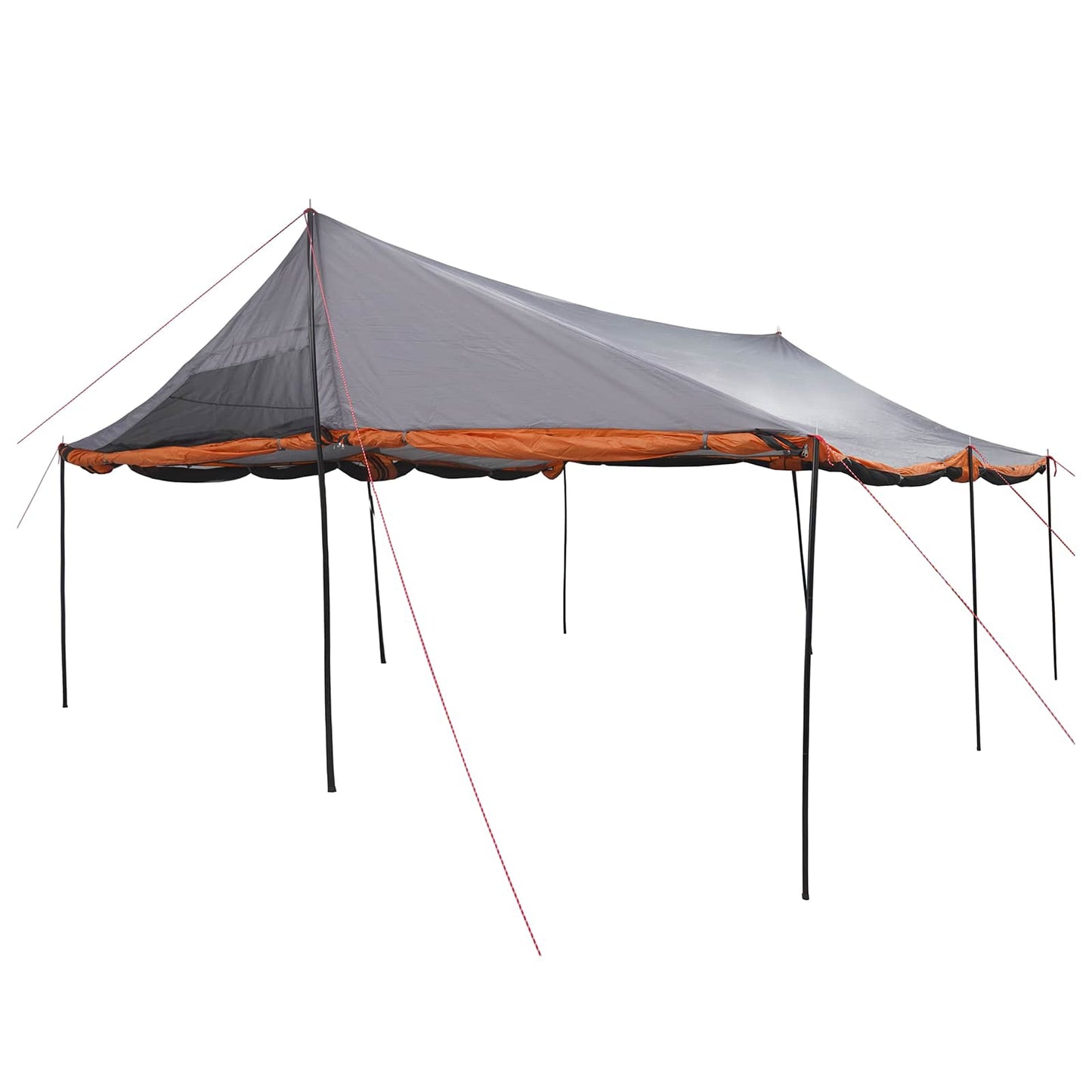 vidaXL Family Tent with Roof Grey and Orange 600 x 400 x 268 cm