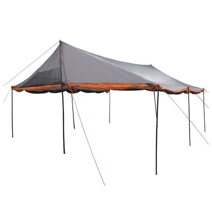 vidaXL Family Tent with Roof Grey and Orange 600 x 400 x 268 cm