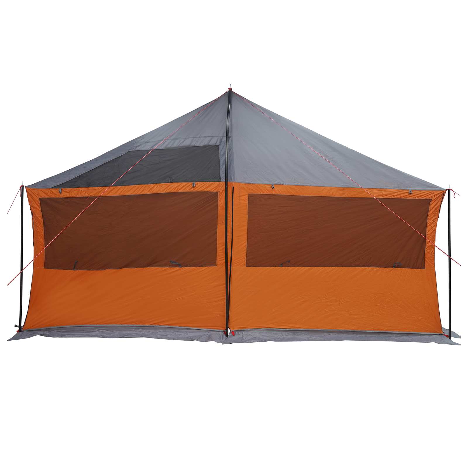 vidaXL Family Tent with Roof Grey and Orange 600 x 400 x 268 cm
