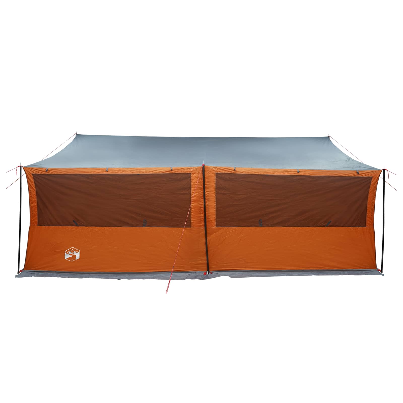 vidaXL Family Tent with Roof Grey and Orange 600 x 400 x 268 cm