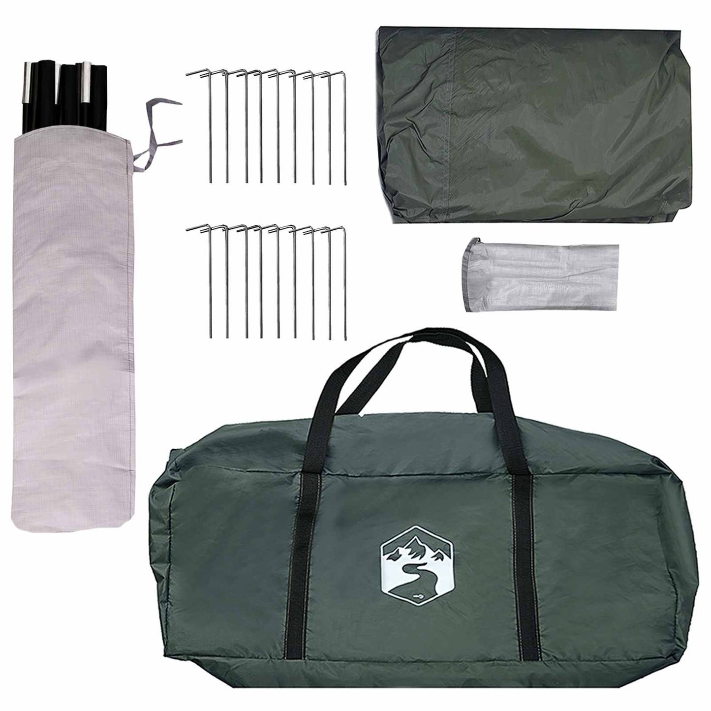 vidaXL Family Tent Army green 600 x 400 x 268 cm Polyester and Steel