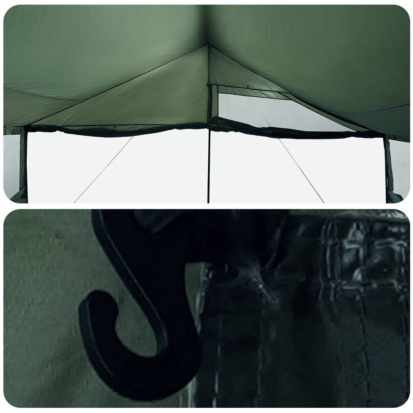 vidaXL Family Tent Army green 600 x 400 x 268 cm Polyester and Steel
