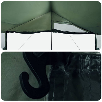vidaXL Family Tent Army green 600 x 400 x 268 cm Polyester and Steel
