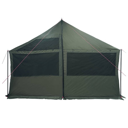 vidaXL Family Tent Army green 600 x 400 x 268 cm Polyester and Steel