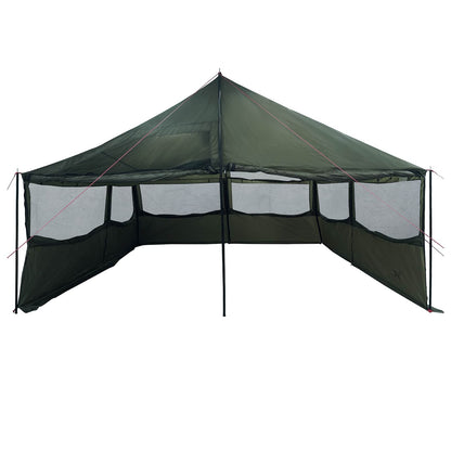 vidaXL Family Tent Army green 600 x 400 x 268 cm Polyester and Steel