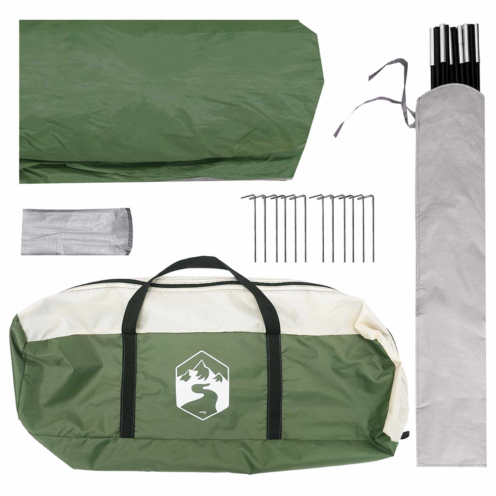 vidaXL Party Tent Green 500 x 500 x 350 cm Polyester and Steel