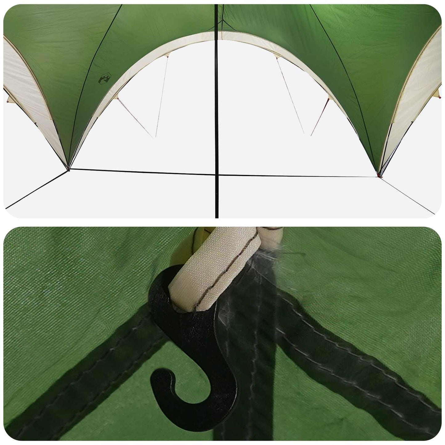 vidaXL Party Tent Green 500 x 500 x 350 cm Polyester and Steel