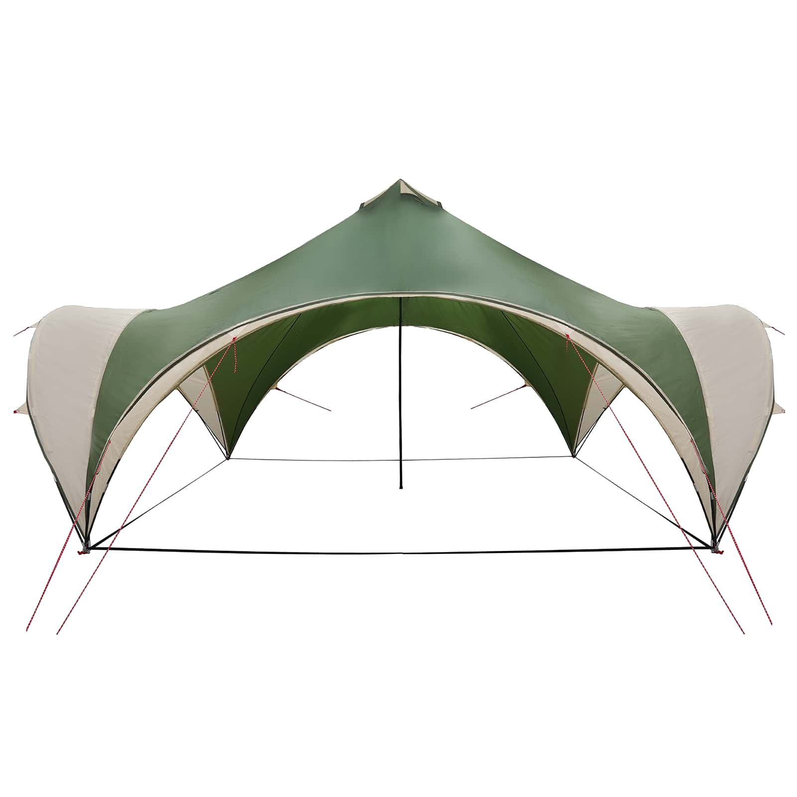 vidaXL Party Tent Green 500 x 500 x 350 cm Polyester and Steel