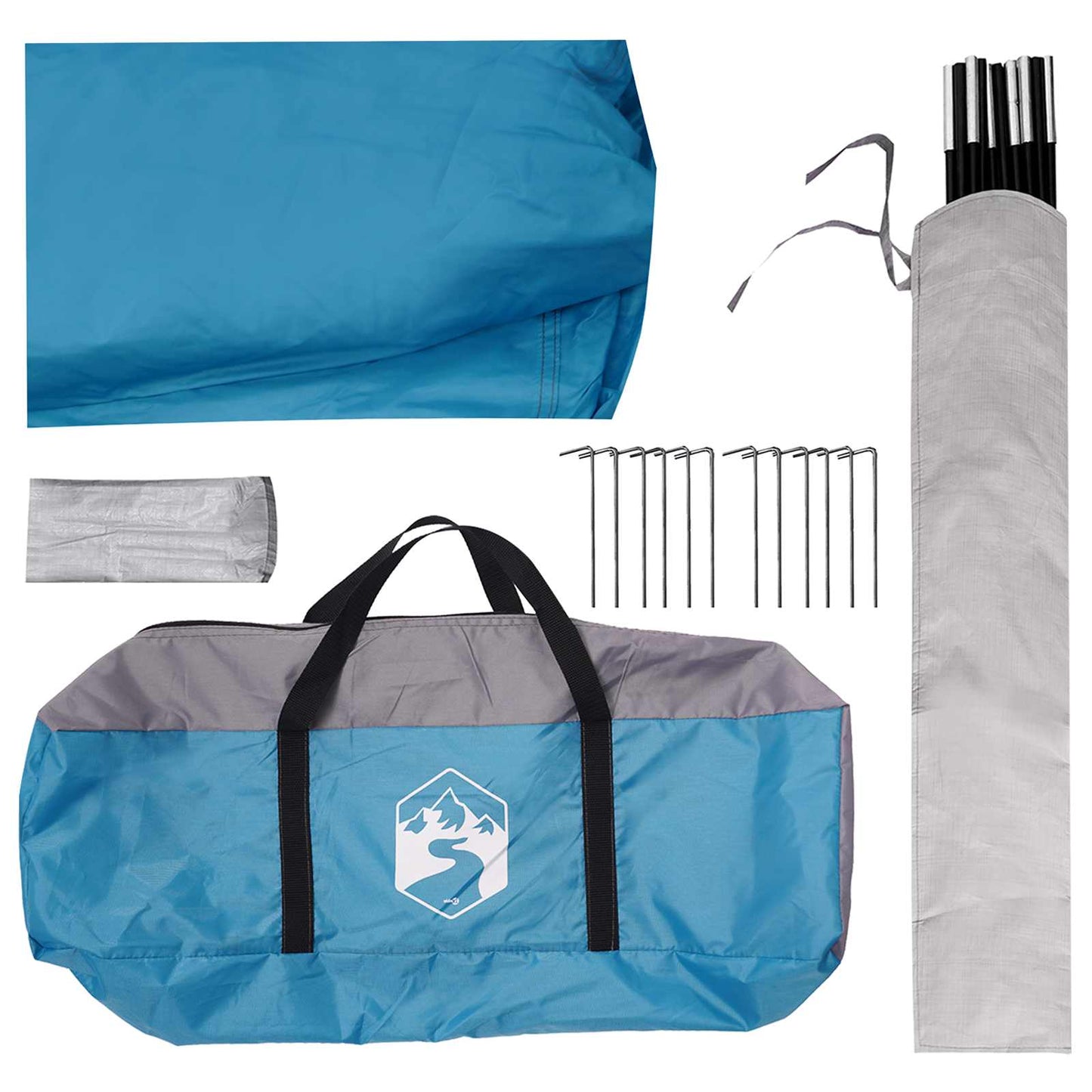 vidaXL Party Tent Blue 500 x 500 x 350 cm Polyester and Steel