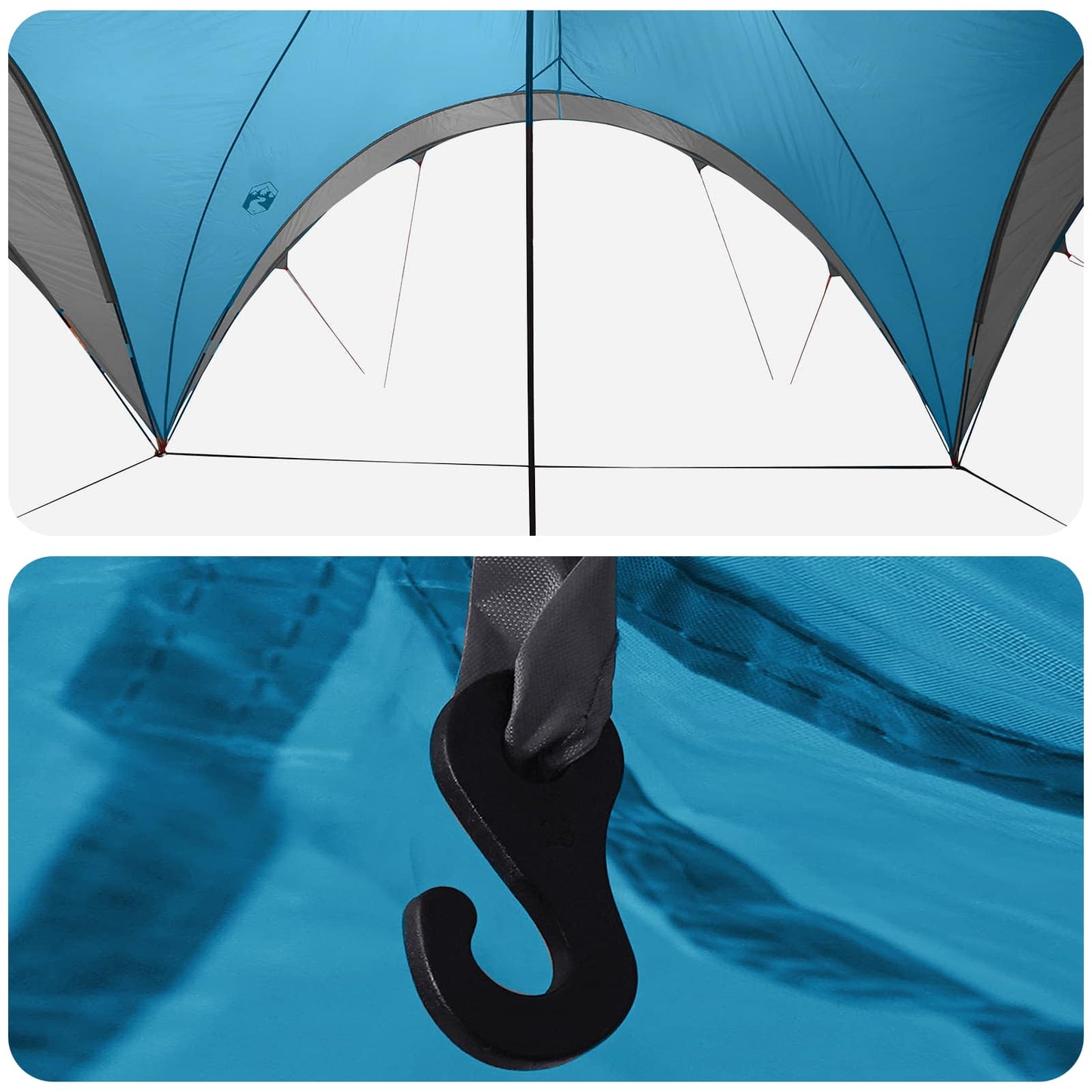 vidaXL Party Tent Blue 500 x 500 x 350 cm Polyester and Steel