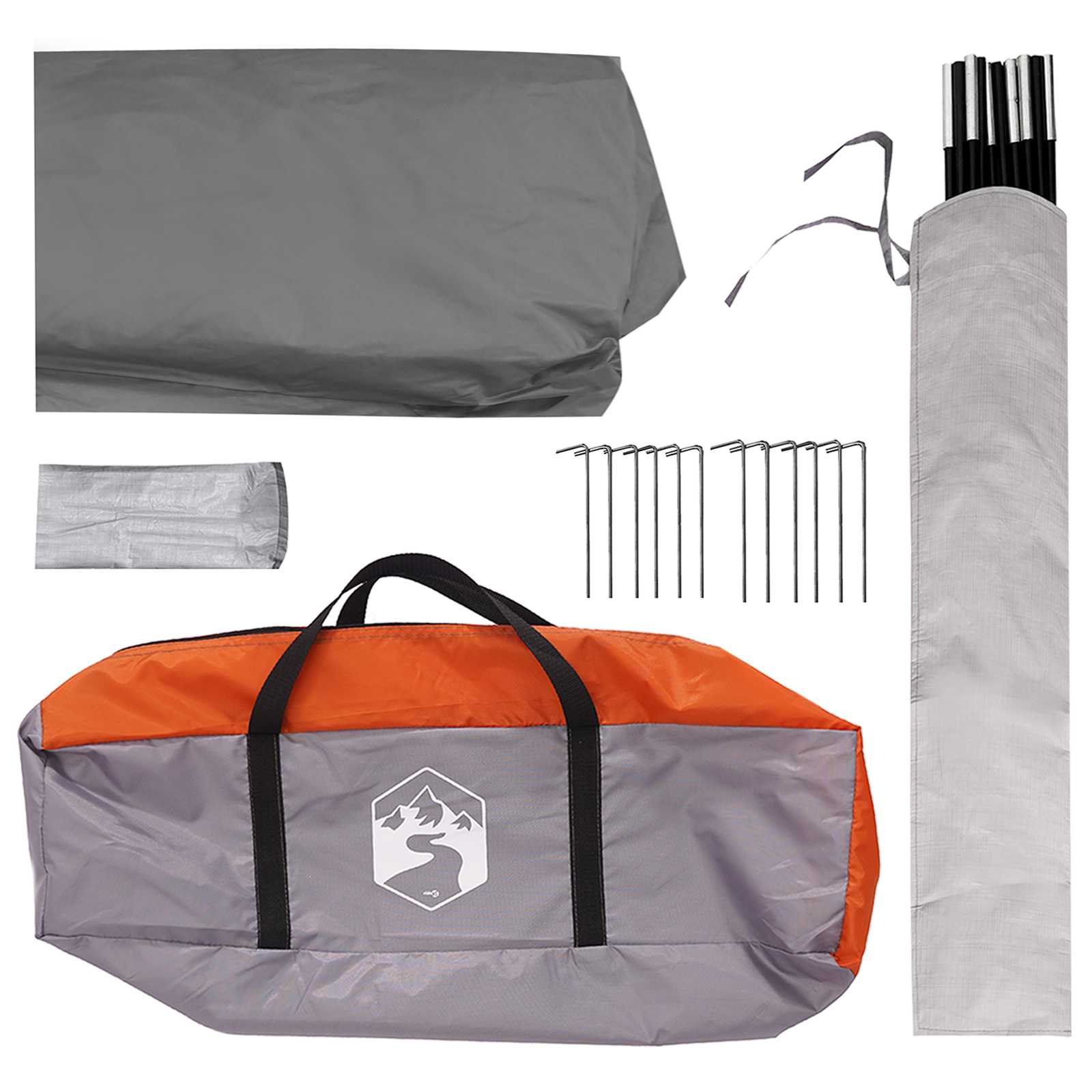 vidaXL Party Tent with Roof Grey and Orange 500 x 500 x 350 cm