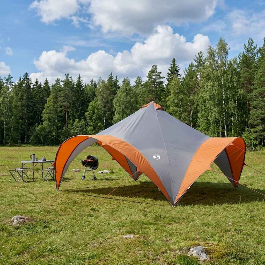vidaXL Party Tent with Roof Grey and Orange 500 x 500 x 350 cm