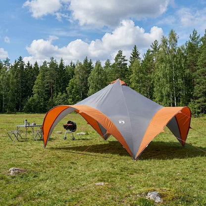 vidaXL Party Tent with Roof Grey and Orange 500 x 500 x 350 cm