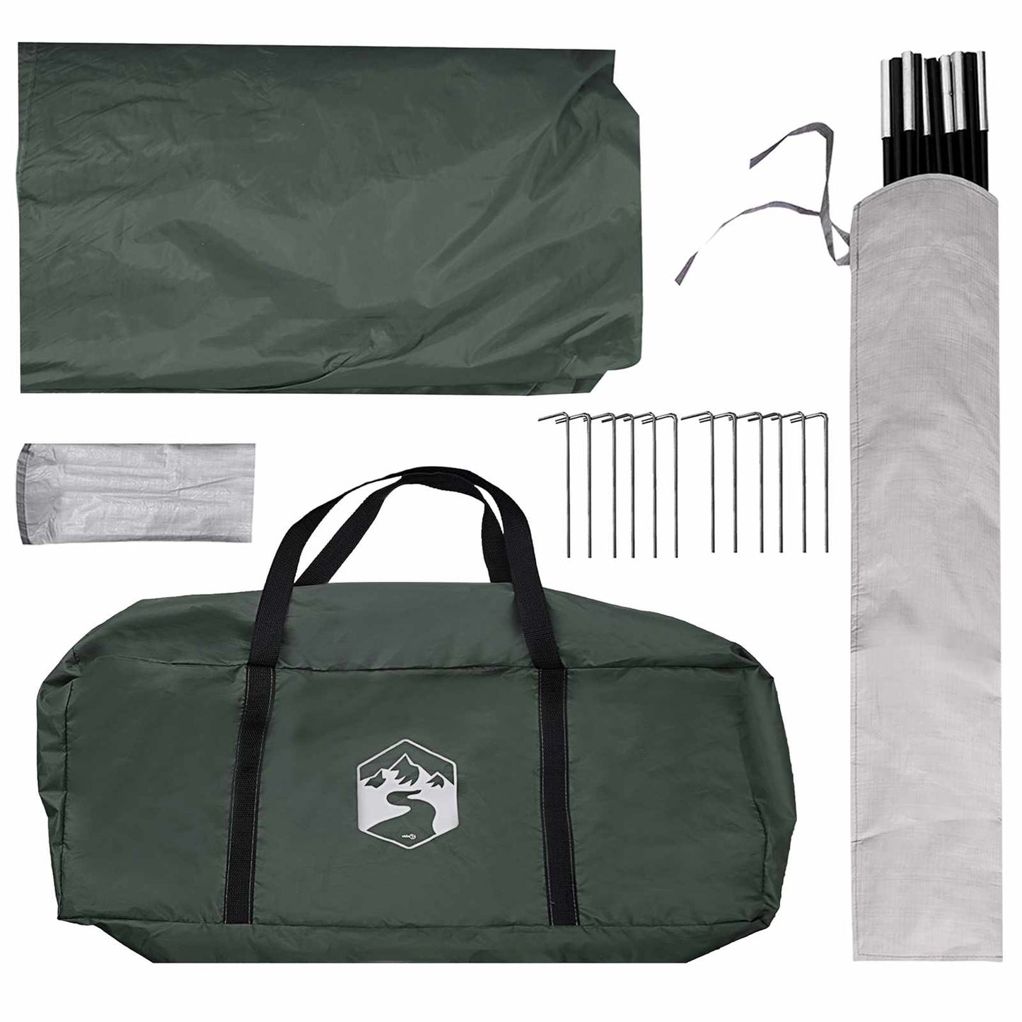 vidaXL Party Tent Army green 500 x 500 x 350 cm Polyester and Steel