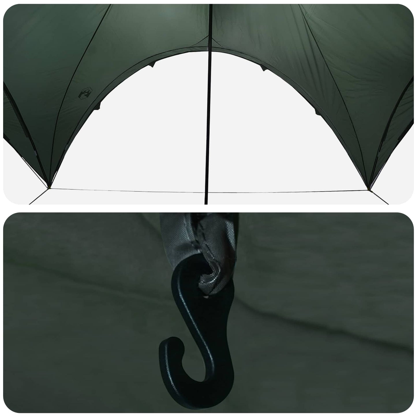 vidaXL Party Tent Army green 500 x 500 x 350 cm Polyester and Steel
