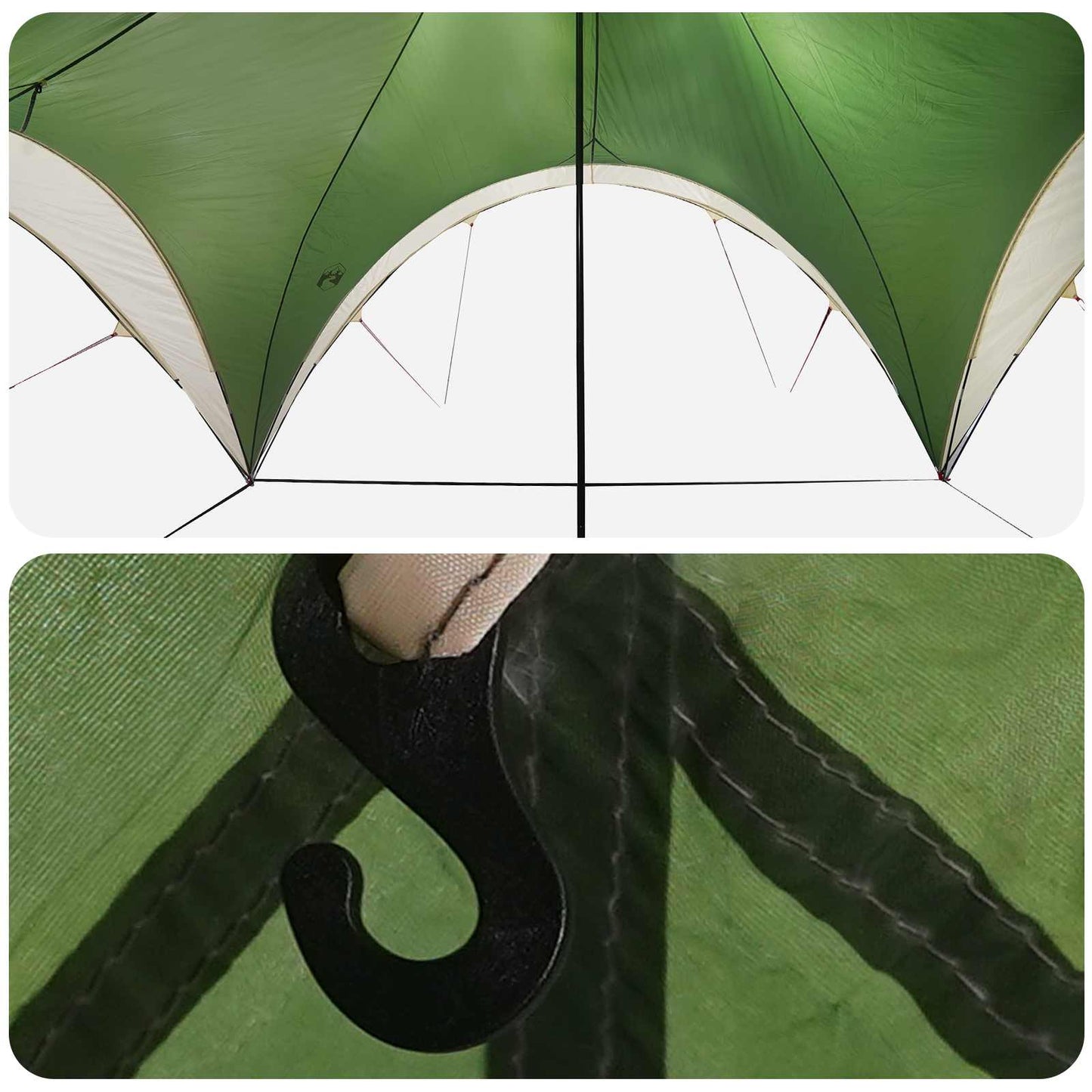 vidaXL Party Tent Green 600 x 600 x 400 cm Polyester and Steel