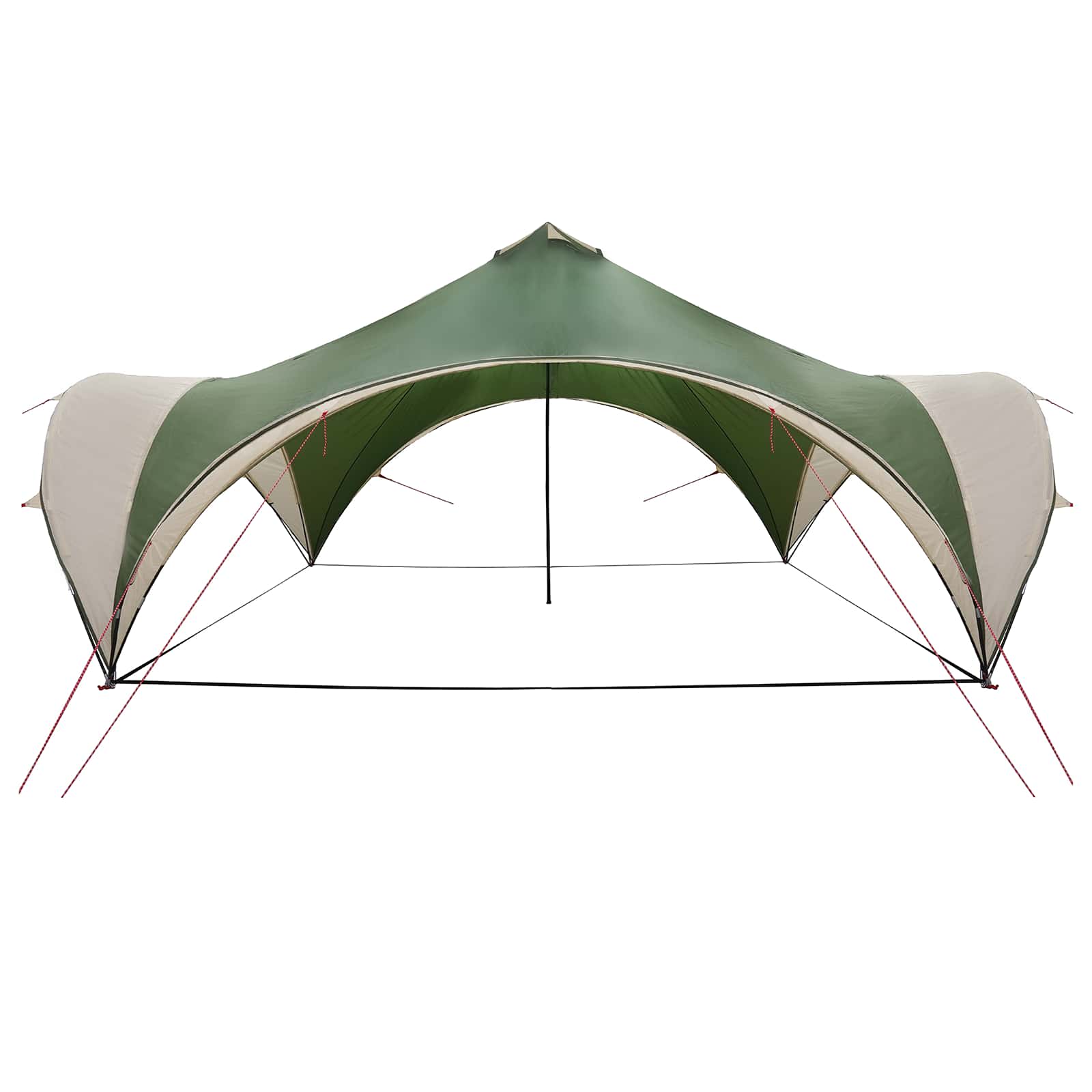 vidaXL Party Tent Green 600 x 600 x 400 cm Polyester and Steel