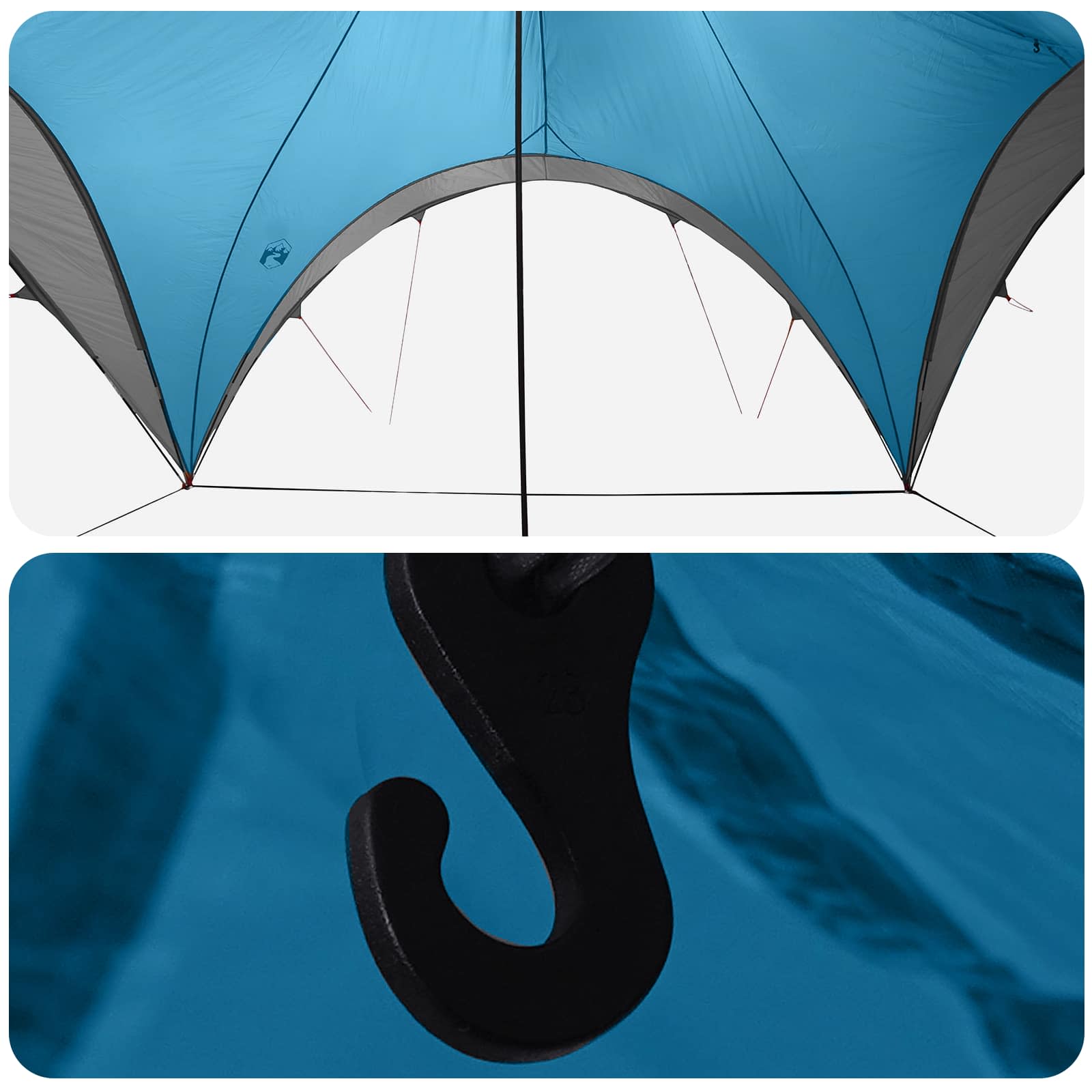 vidaXL Party Tent Blue 600 x 600 x 400 cm Polyester and Steel