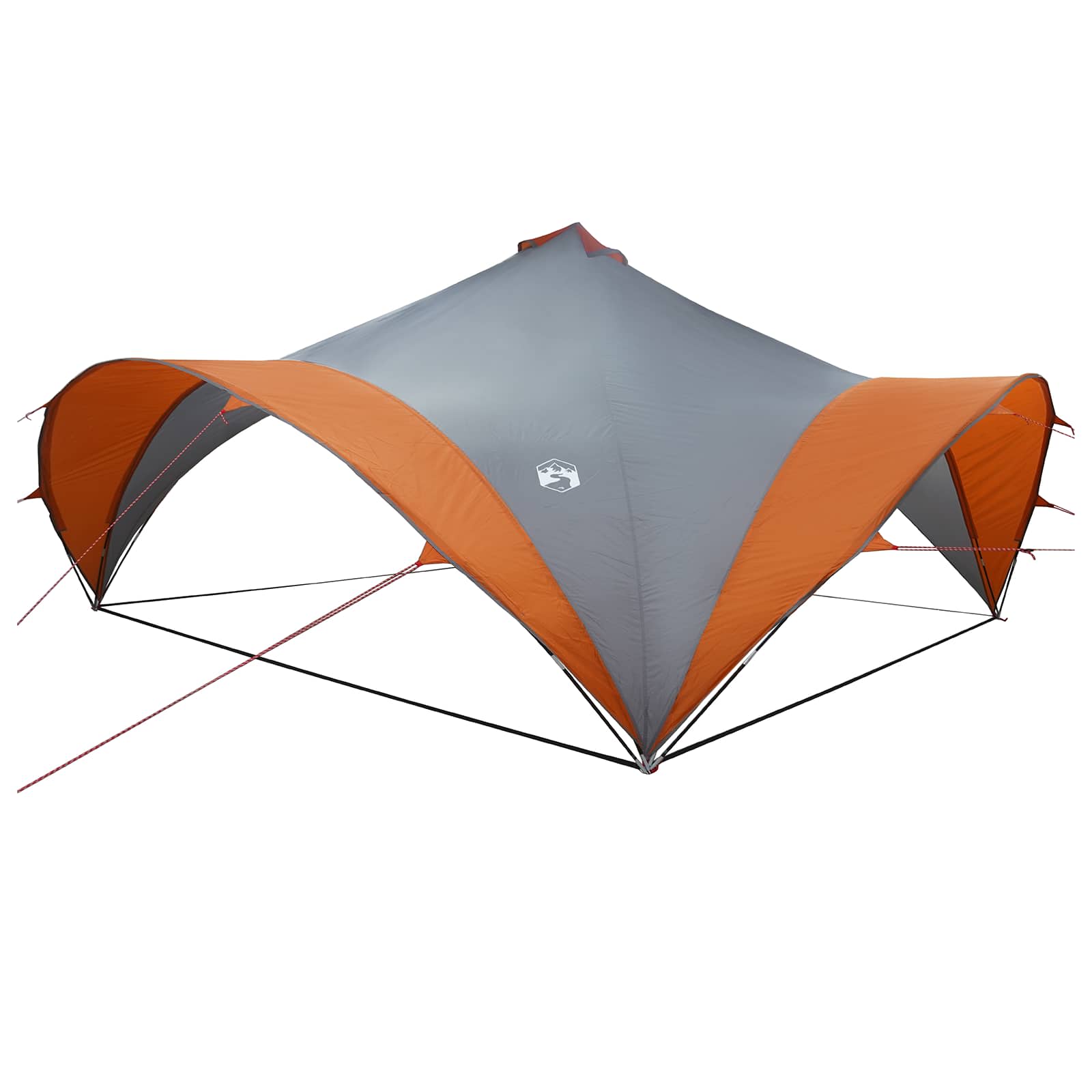 vidaXL Party Tent with Roof Grey and Orange 600 x 600 x 400 cm