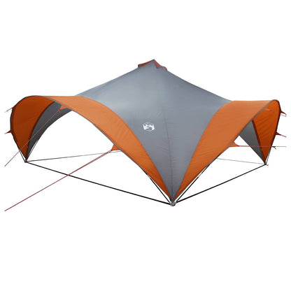 vidaXL Party Tent with Roof Grey and Orange 600 x 600 x 400 cm