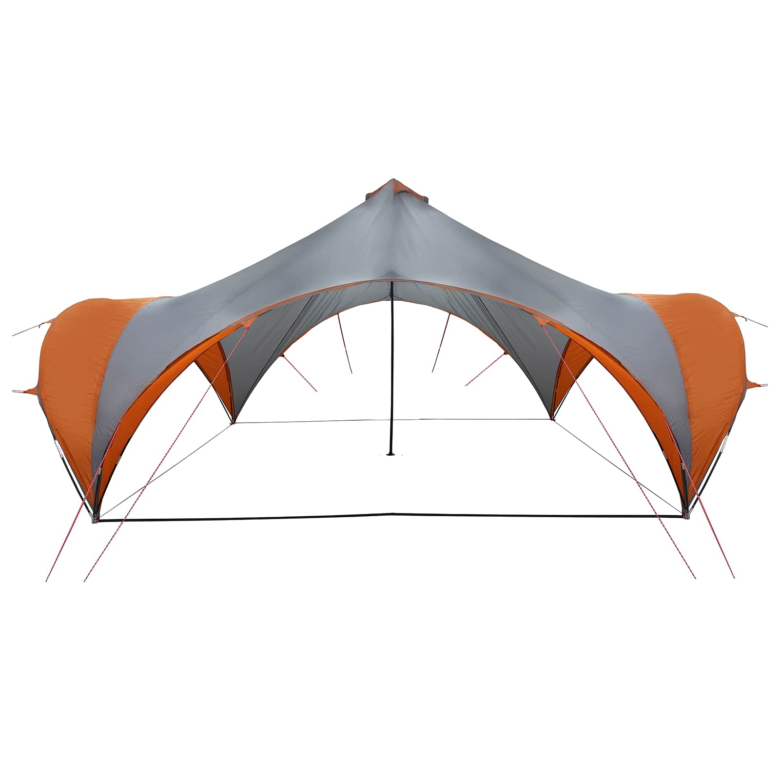vidaXL Party Tent with Roof Grey and Orange 600 x 600 x 400 cm