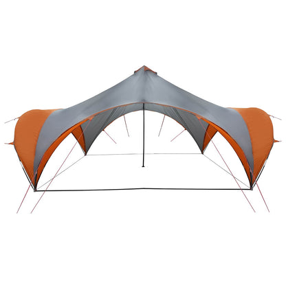 vidaXL Party Tent with Roof Grey and Orange 600 x 600 x 400 cm