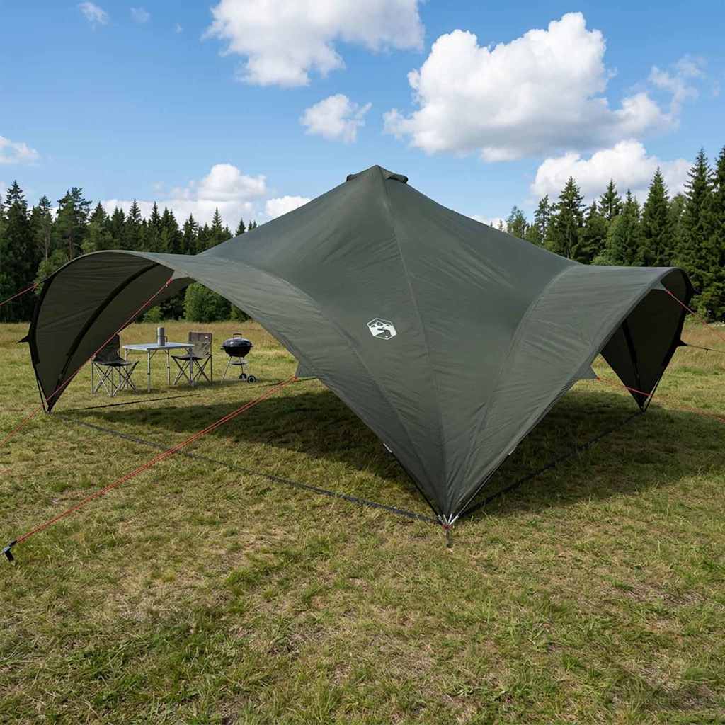 vidaXL Party Tent Army green 600 x 600 x 400 cm Polyester and Steel