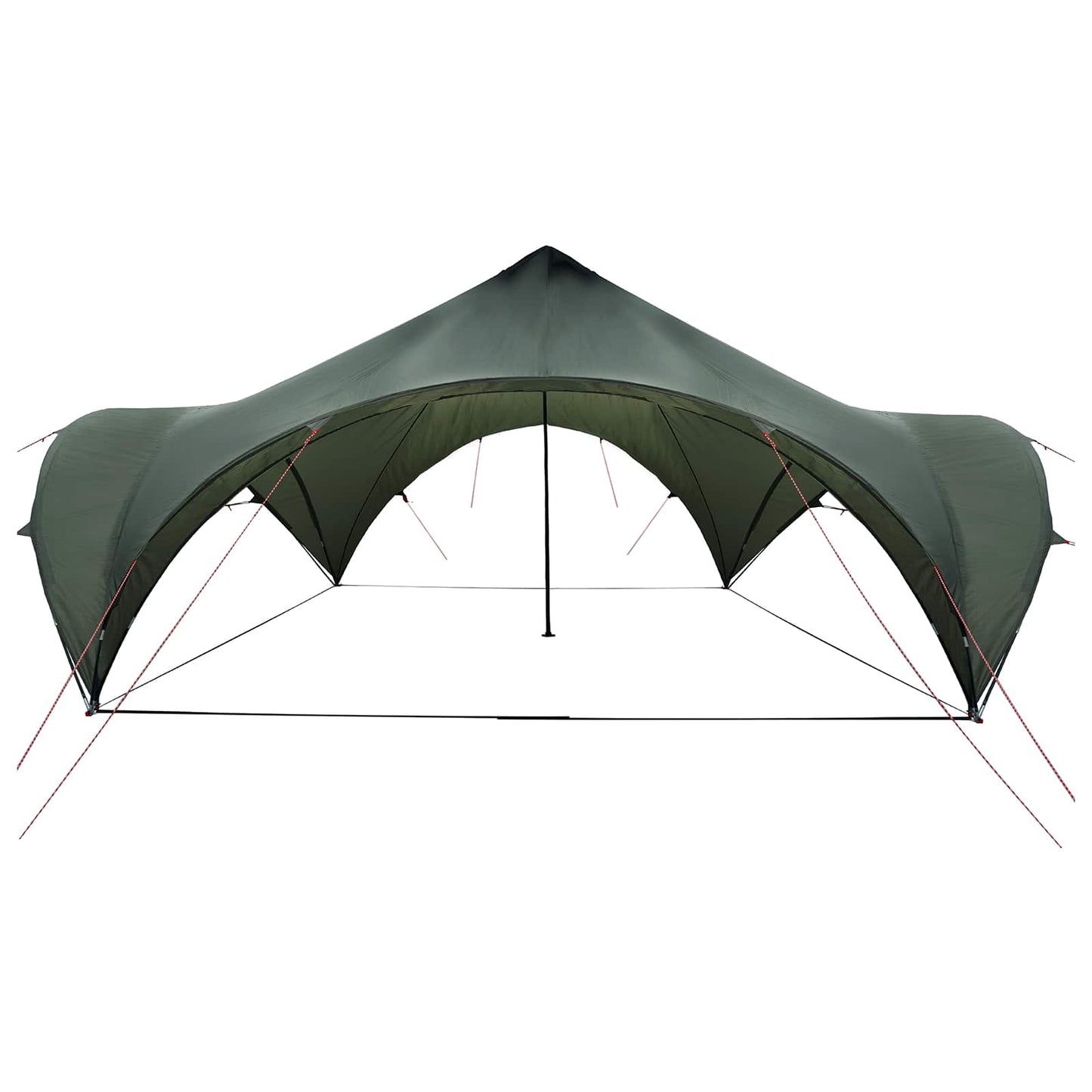 vidaXL Party Tent Army green 600 x 600 x 400 cm Polyester and Steel