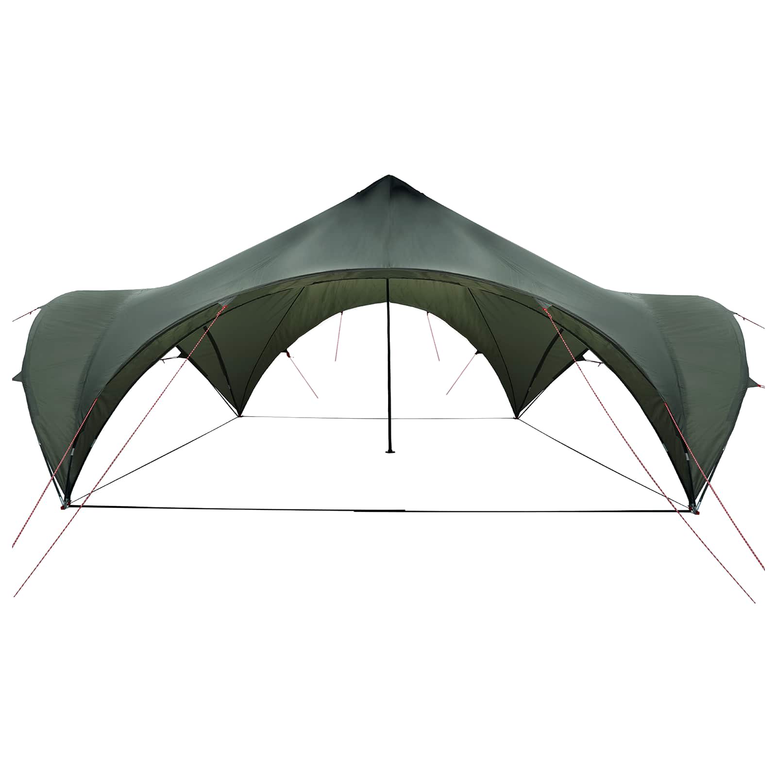 vidaXL Party Tent Army green 600 x 600 x 400 cm Polyester and Steel