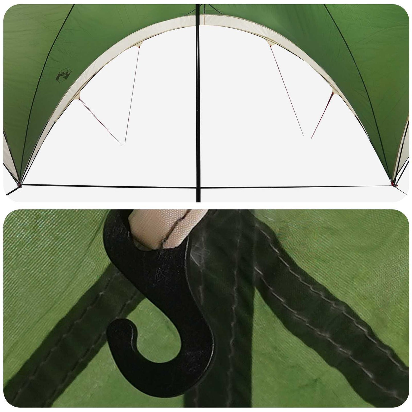 vidaXL Party Tent Green 400 x 400 x 320 cm Polyester and Steel
