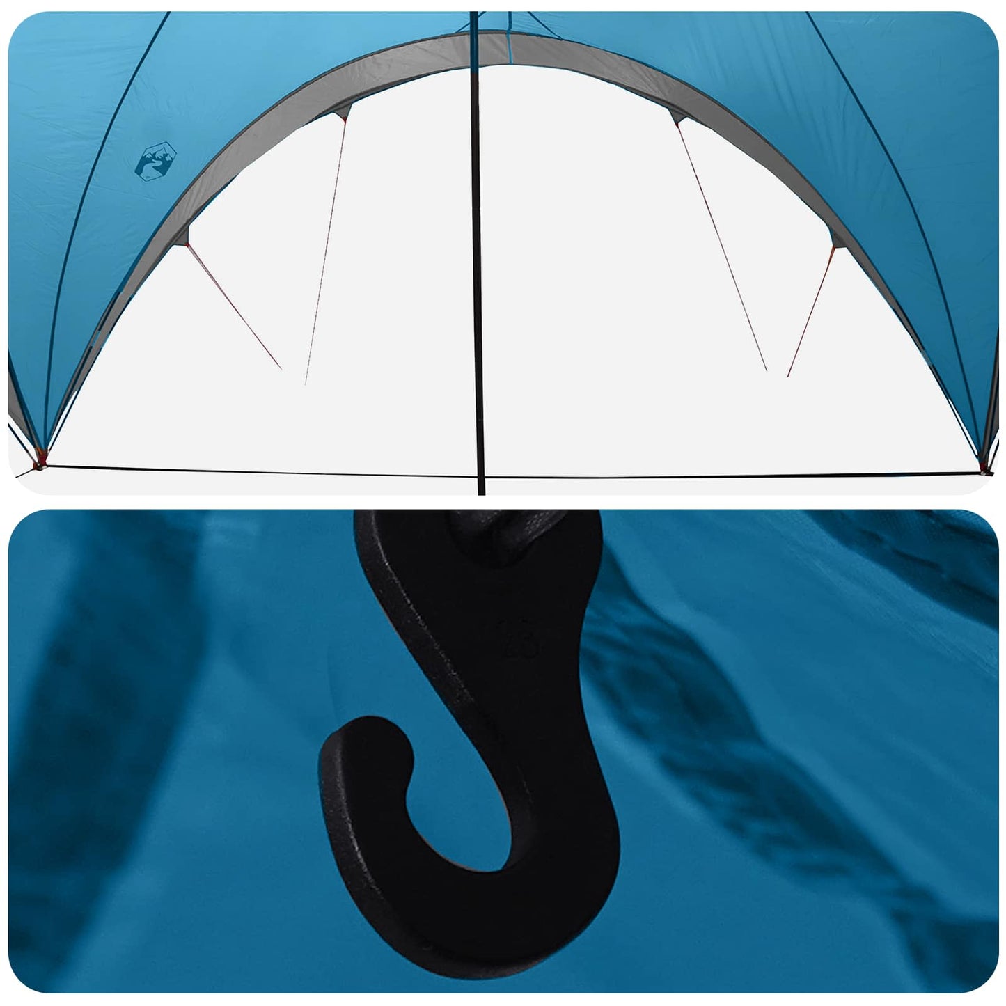 vidaXL Party Tent Blue 400 x 400 x 320 cm Polyester and Steel