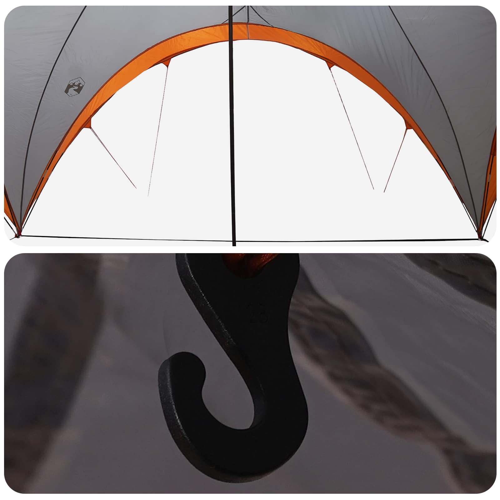 vidaXL Party Tent with Roof Grey and Orange 400 x 400 x 320 cm