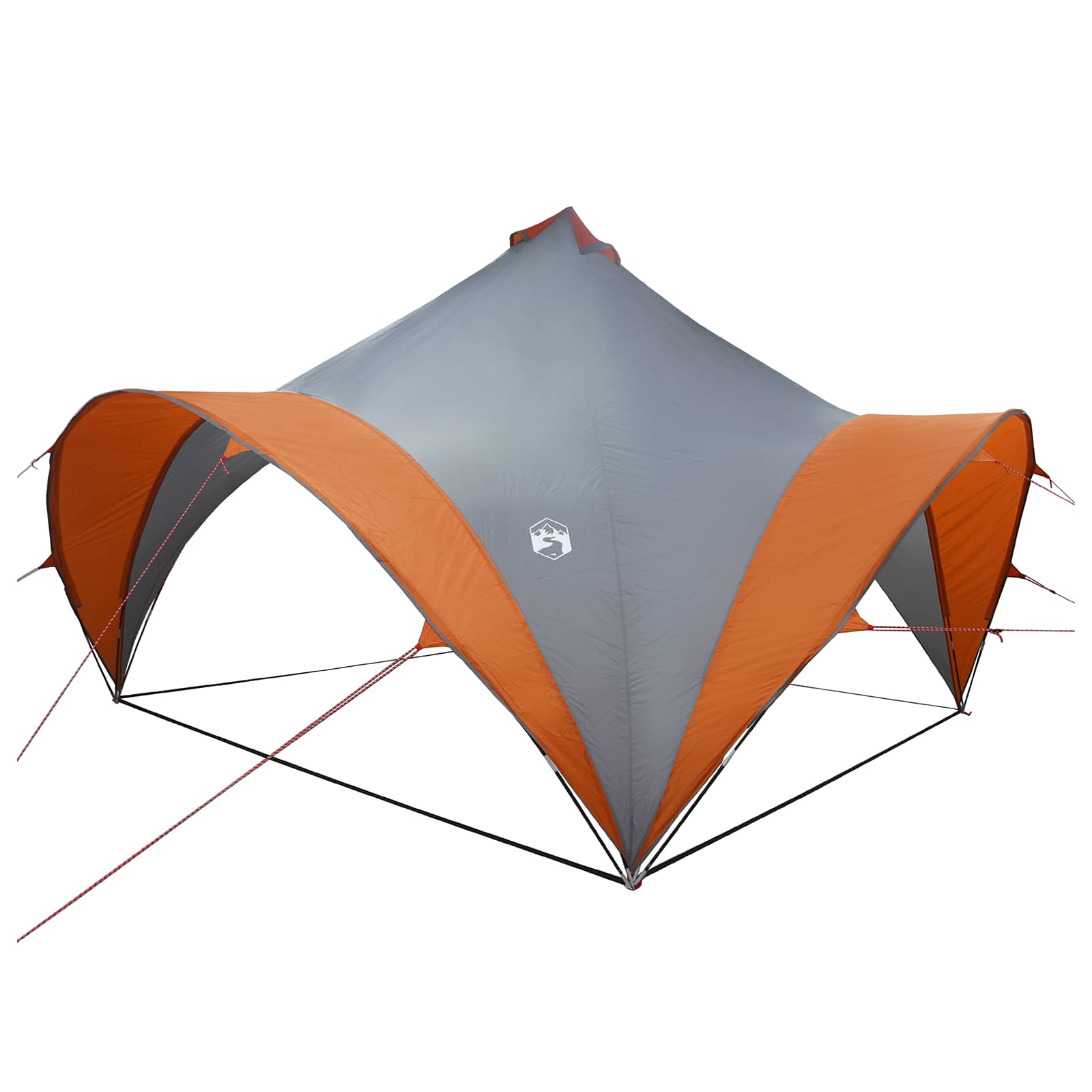 vidaXL Party Tent with Roof Grey and Orange 400 x 400 x 320 cm