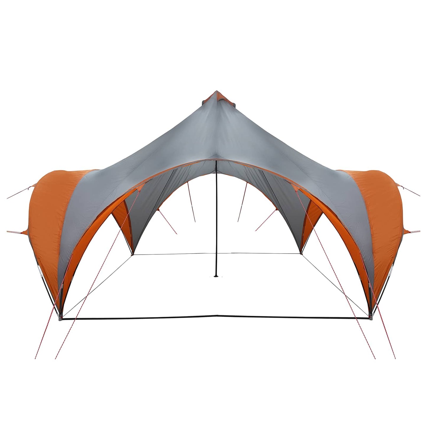 vidaXL Party Tent with Roof Grey and Orange 400 x 400 x 320 cm