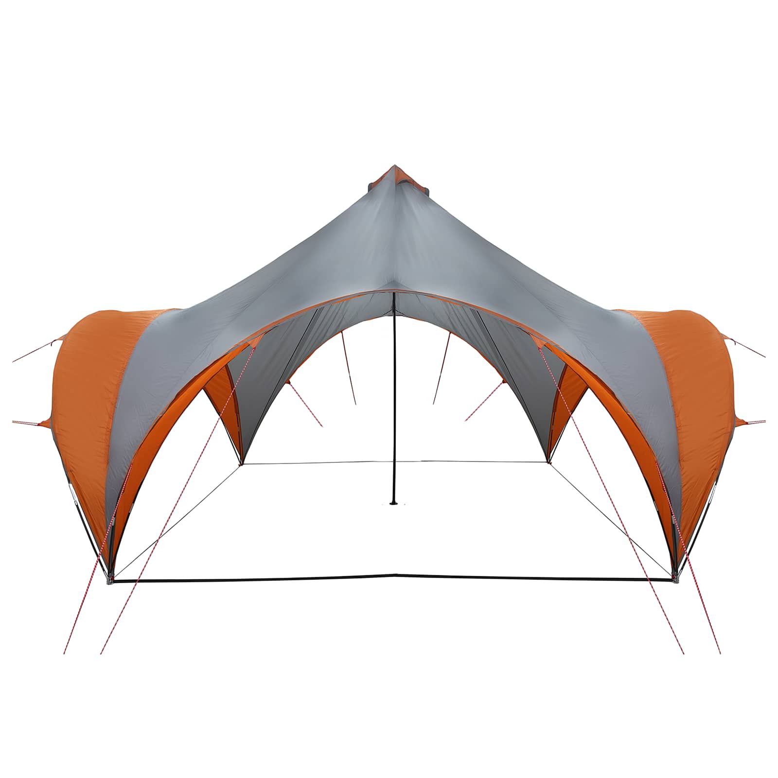 vidaXL Party Tent with Roof Grey and Orange 400 x 400 x 320 cm