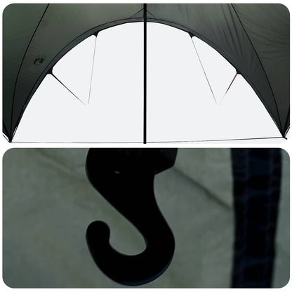 vidaXL Party Tent 400 x 400 x 320 cm Army green Polyester and Steel