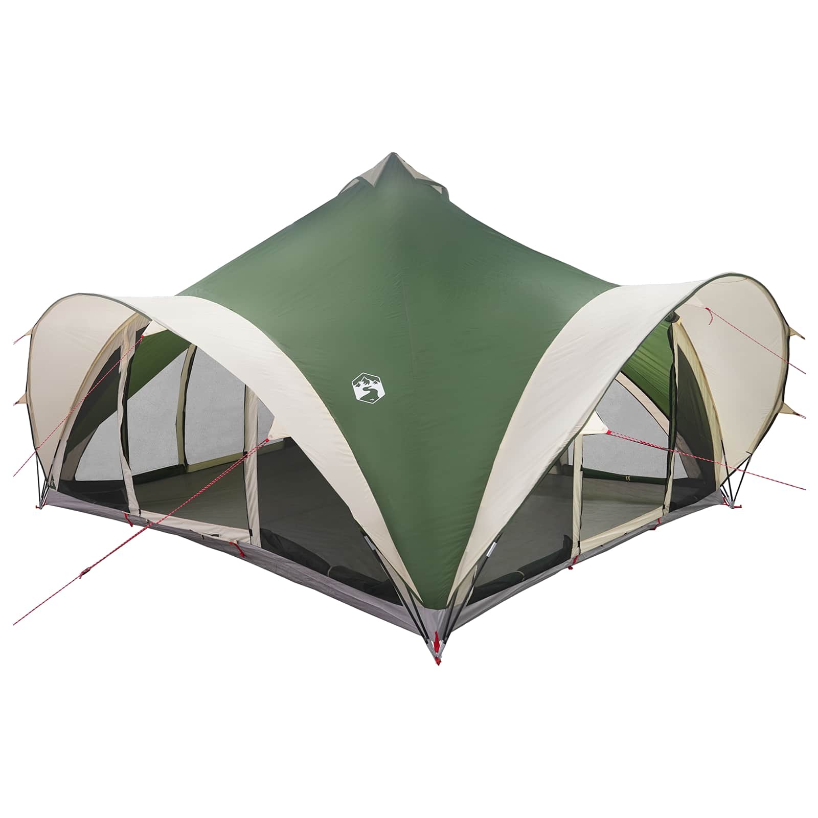 vidaXL Tipi Tent with Roof Green 18-Person Polyester and Steel
