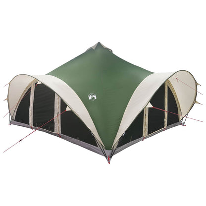 vidaXL Tipi Tent with Roof Green 18-Person Polyester and Steel
