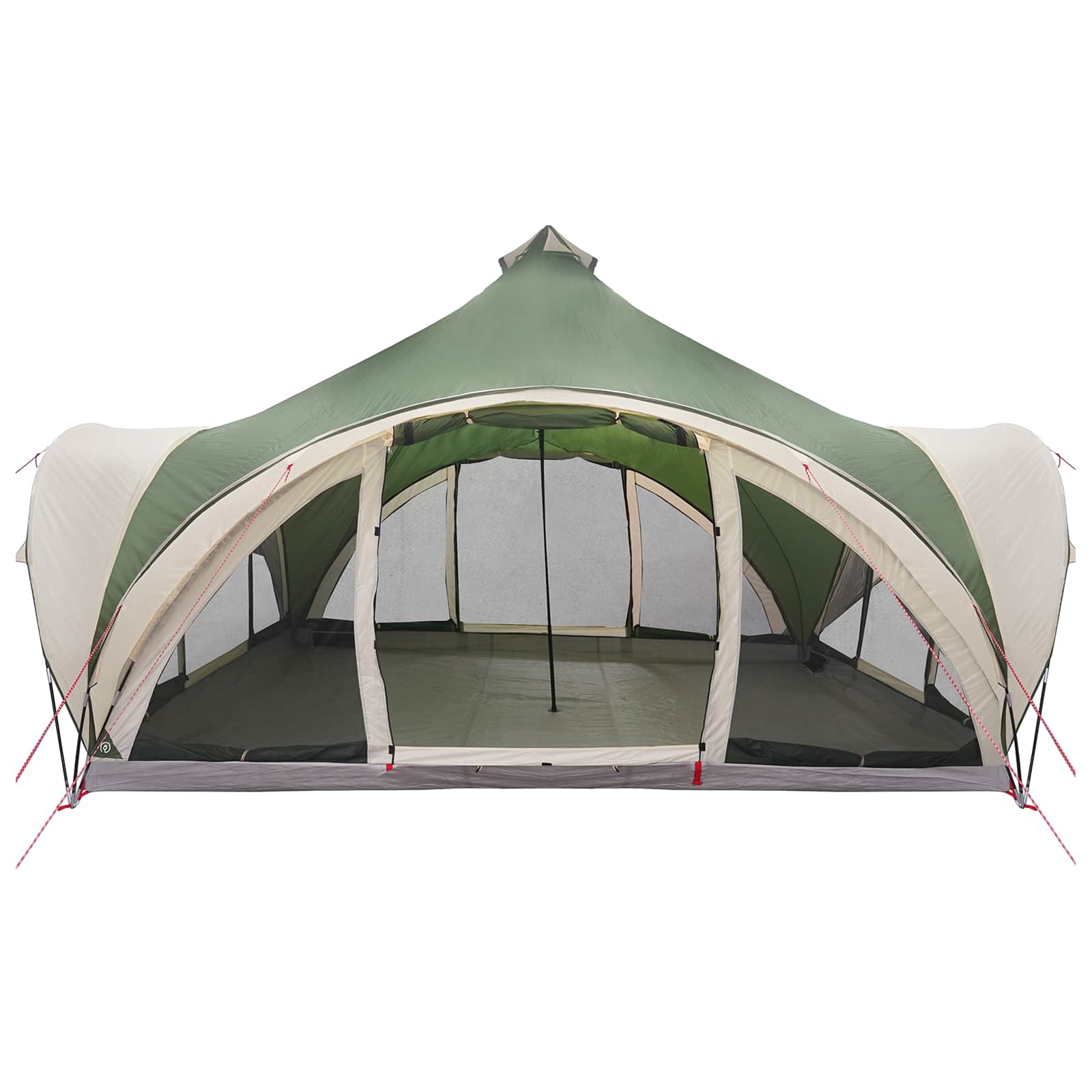 vidaXL Tipi Tent with Roof Green 18-Person Polyester and Steel