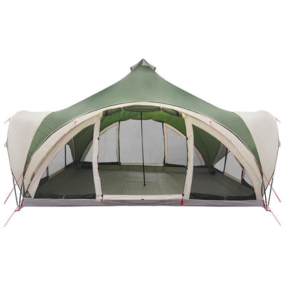 vidaXL Tipi Tent with Roof Green 18-Person Polyester and Steel