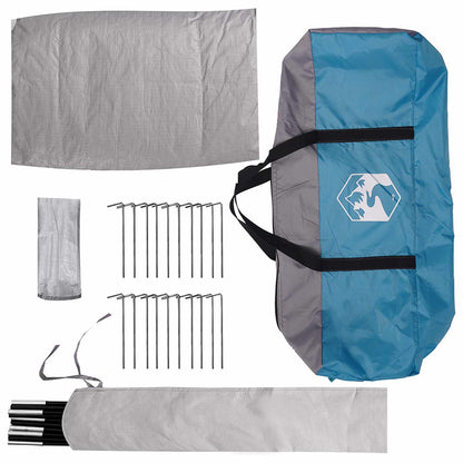 vidaXL Tipi Tent with Roof Blue 18-Person Polyester and Steel