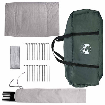 vidaXL Tipi Tent with Roof Army green 18-Person Polyester and Steel