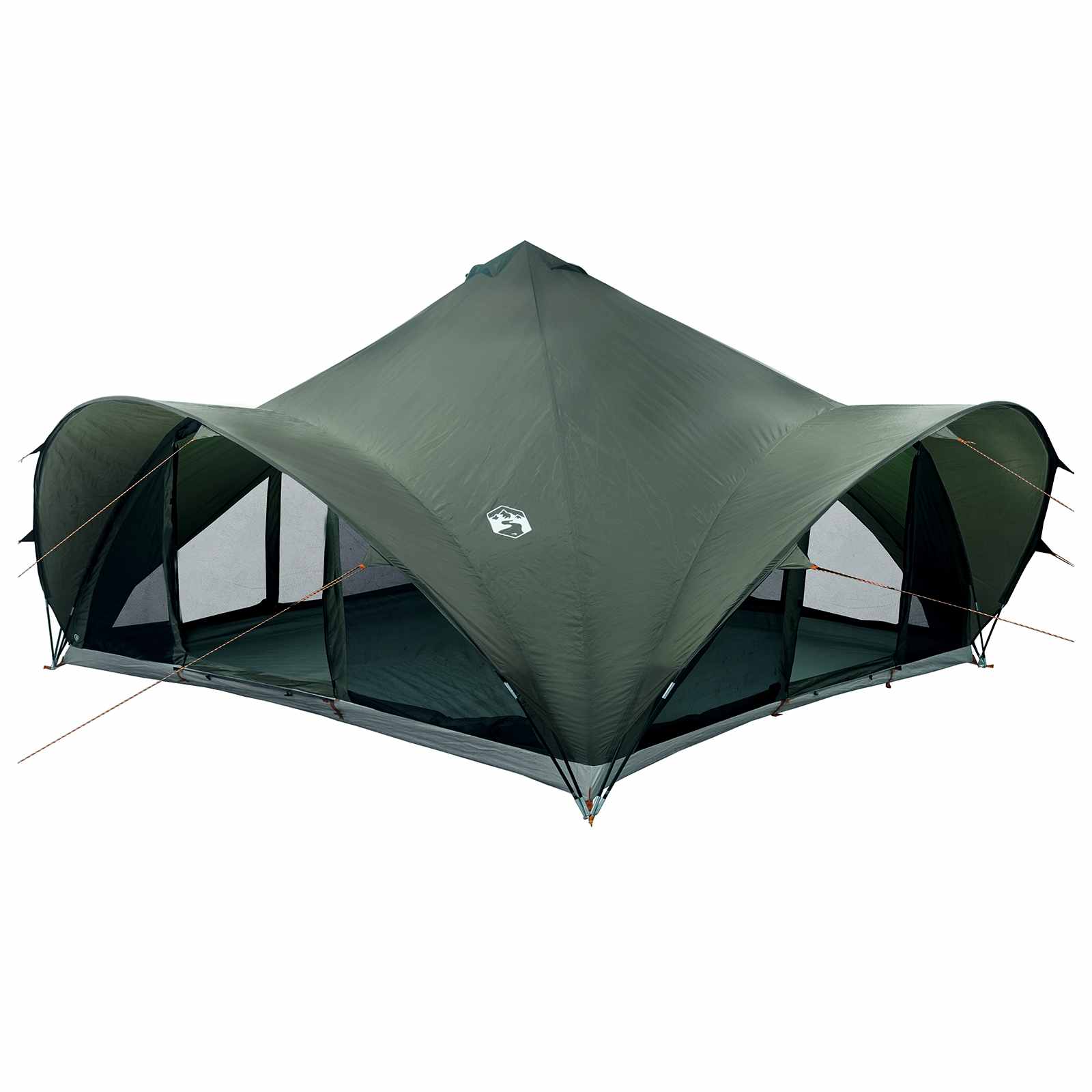 vidaXL Tipi Tent with Roof Army green 18-Person Polyester and Steel