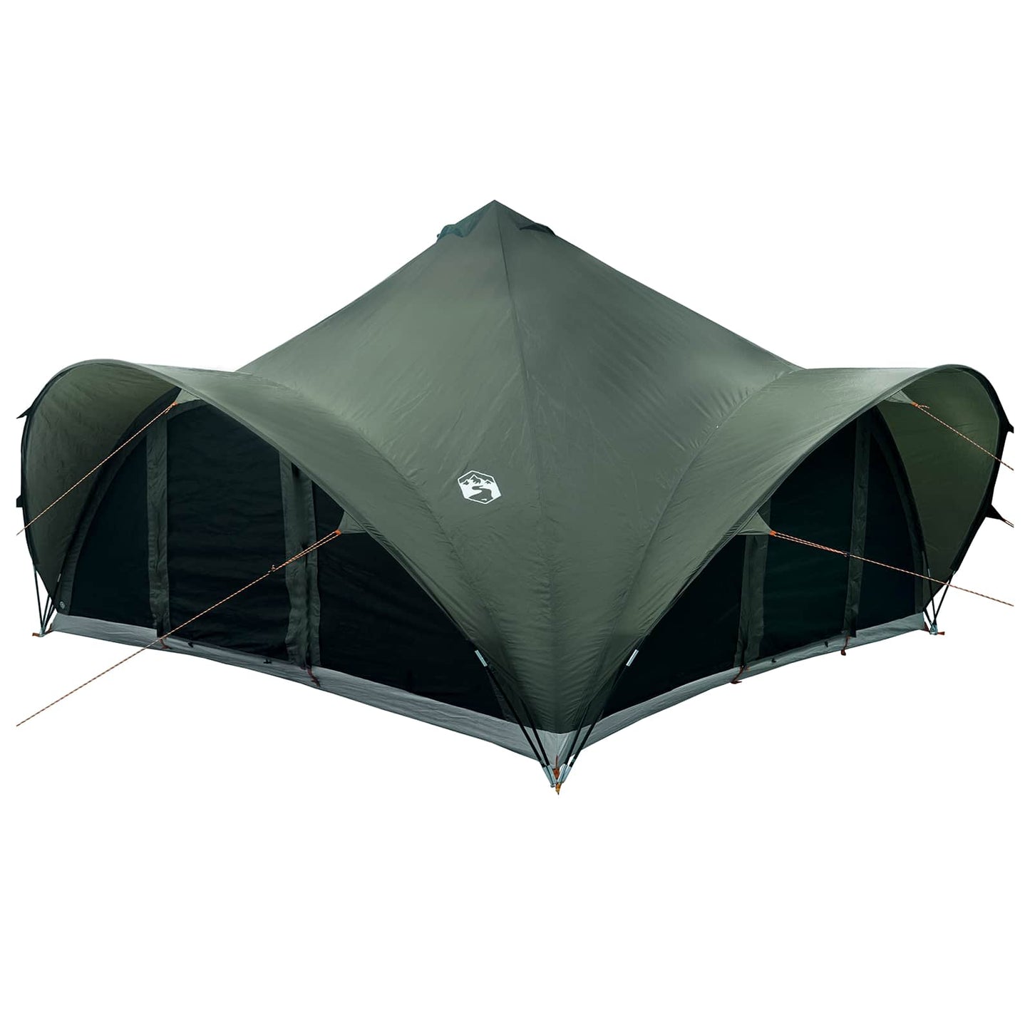 vidaXL Tipi Tent with Roof Army green 18-Person Polyester and Steel
