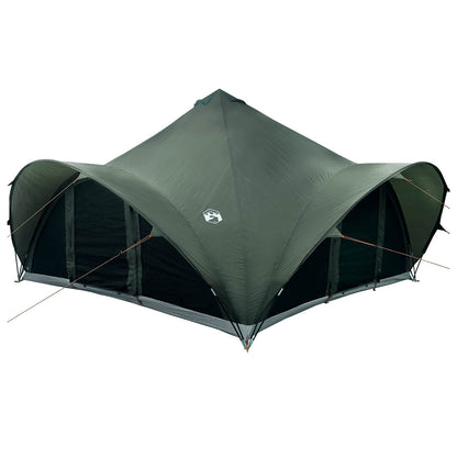 vidaXL Tipi Tent with Roof Army green 18-Person Polyester and Steel